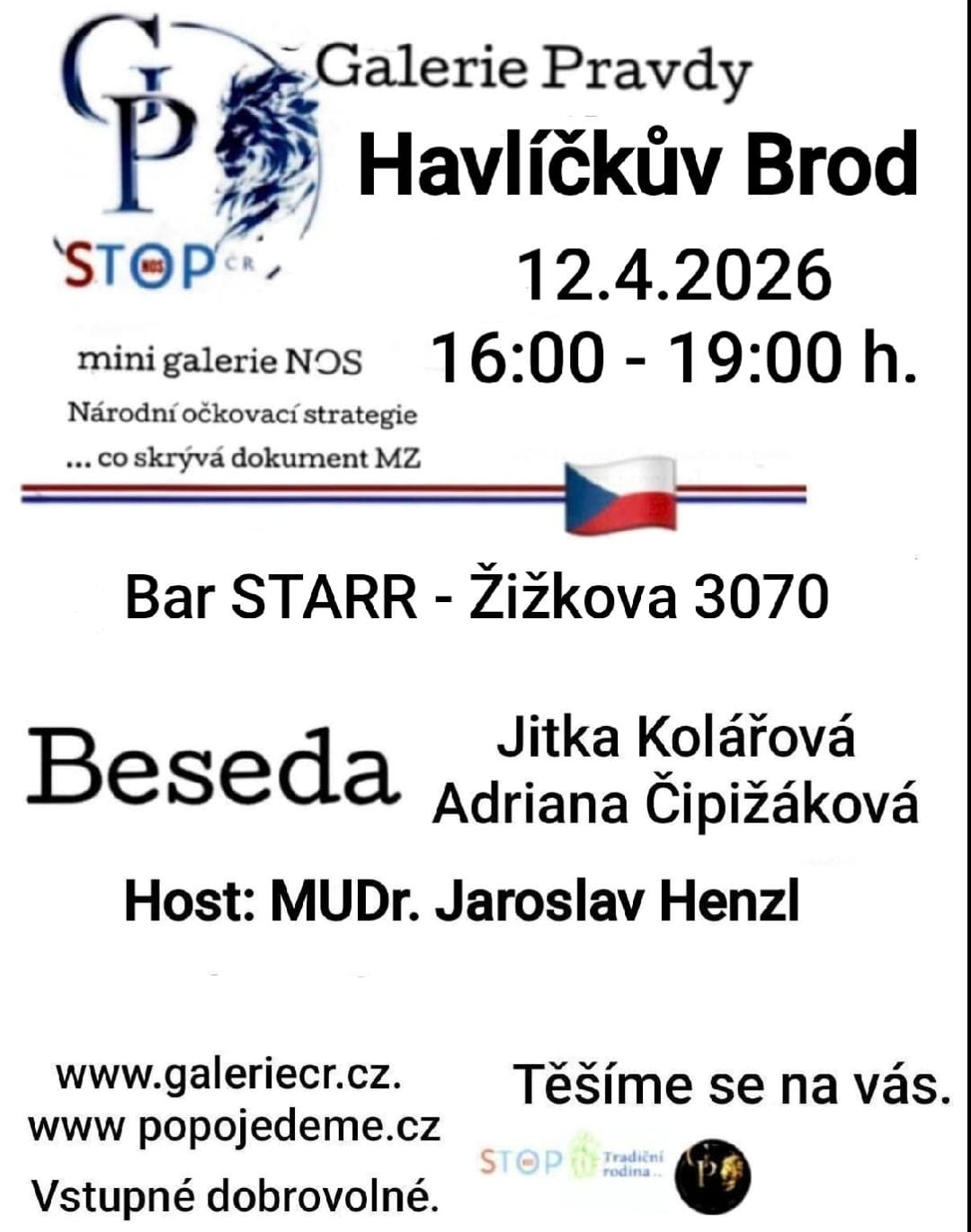 Galerie Pravdy duben 2026 pozvánka